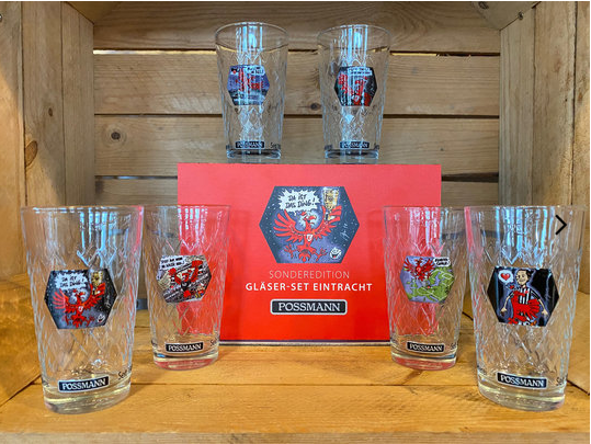 GerhardtGG's tweet photo. Die Woche fängt doch noch gut an: Eintracht-Schoppe-Gläserset von Michael Apitz. NEU. PROST! @Eintracht #POSSMANN #SGE https://t.co/qqEXqq0Gyz