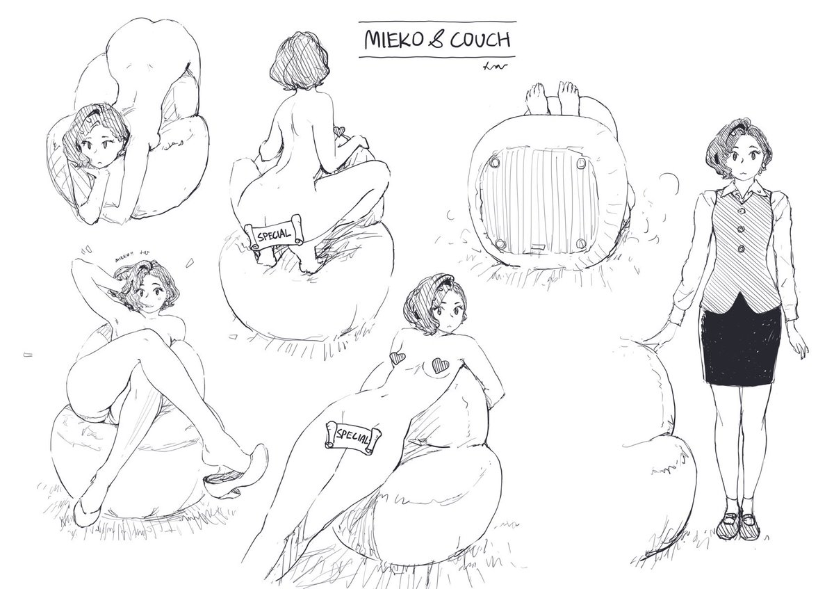 Mieko & Couch. 
Posted no masked version on Patreon. https://t.co/WYbR95fHr0 