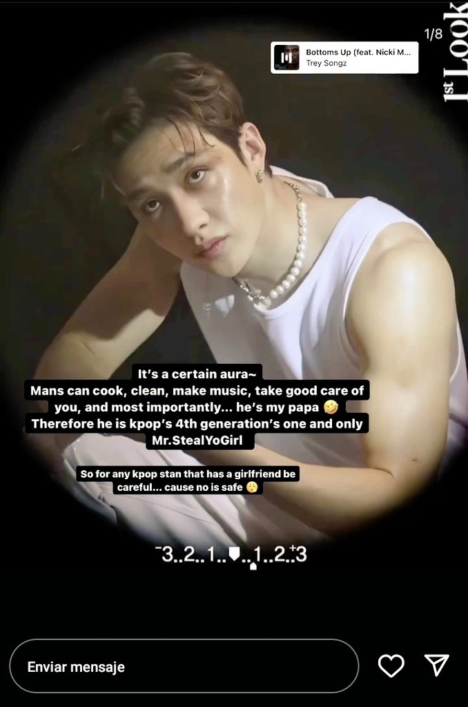 skzstartline's tweet photo. [RANDOM] John (Ex trainee de JYP) del que hablo BangChan en su último Chan's Room subió una historia a IG diciendo:

"Es un tipo de aura, este hombre sabe cocinar, limpiar, hacer música, cuidar bien de ti...Es el Mr.StealYoGirl de la 4ta generación" https://t.co/WChbUsIGYs