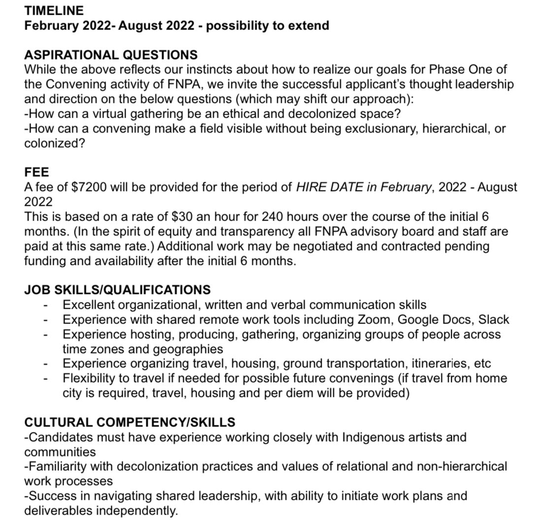 FNPArts's tweet photo. We’re seeking a Convening &amp; Administrative Producer - more info at the link in our bio! please share 🤎🌞 https://t.co/WmX8MpgSL3