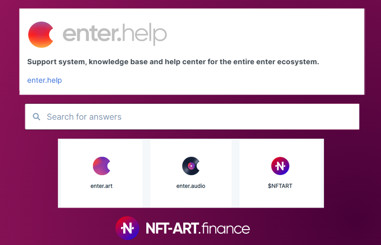 hy we love enter #27

enter.help

-Get help from enter team about NFTs.
-Within 24Hrs response
-Know more about enter

<a href="/EnterNFT/">enter - NFT ecosystem ✨</a>

$NFTART #EnterArmy #ENTERART #enterAUDIO #enterGAMES #enterNFT #NFTART #EnterShillGang #NFT