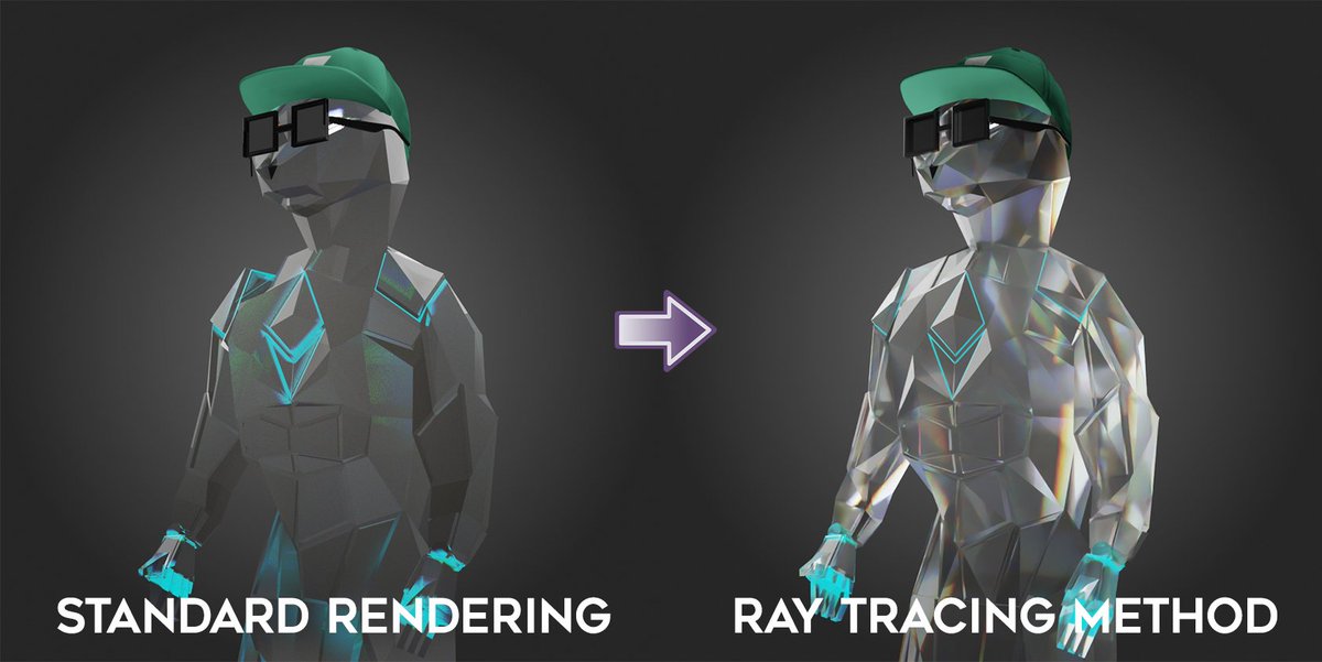 ⭐HIGHER QUALITY RENDERS ARE COMING⭐ The last few days we've been rendering your NFTs using the best possible render technology called Ray Tracing to achieve even higher quality of every single Cybernite 👑 We are getting ready for the metaverse🪐 #cybernites