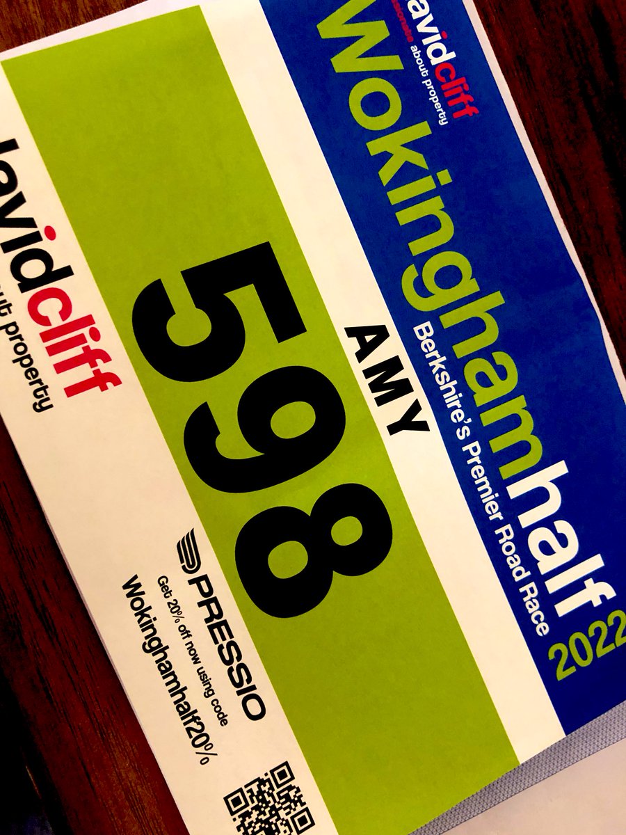 The countdown is on!!⏱ Let the tapering commence 😃 and time to shake this cold 🤧#wokinghamhalf #wokinghamhalfmarathon2022 #ukrunchat #runnersoftwitter
