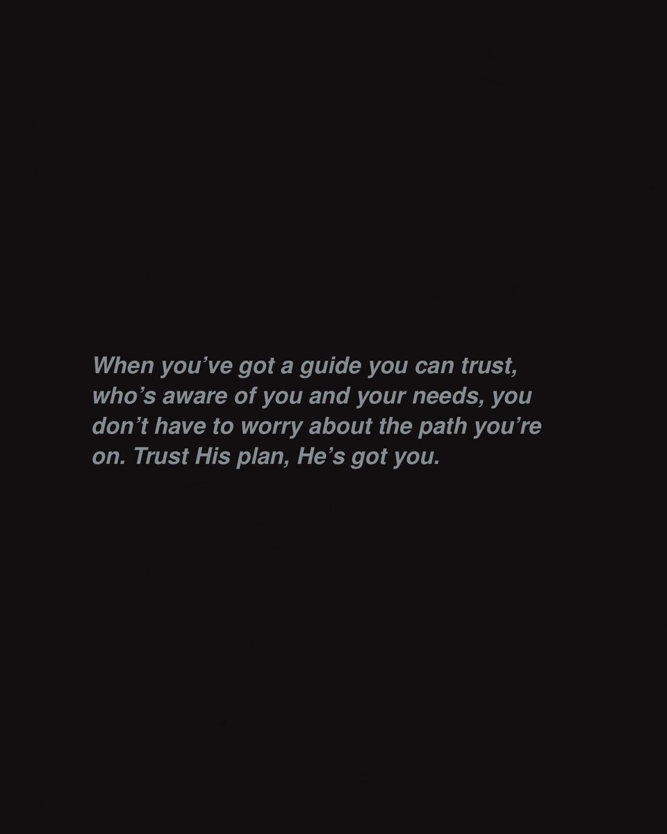 An assurance: