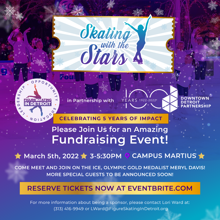 FSinDetroit's tweet image. ⭐️⛸ Our Annual Fundraising Event, Skating with the Stars, is happening Saturday, March 5th in partnership with @downtowndet ✨There will be ice skating, performances, hot chocolate, and more!

RSVP here: eventbrite.com/e/skating-with…