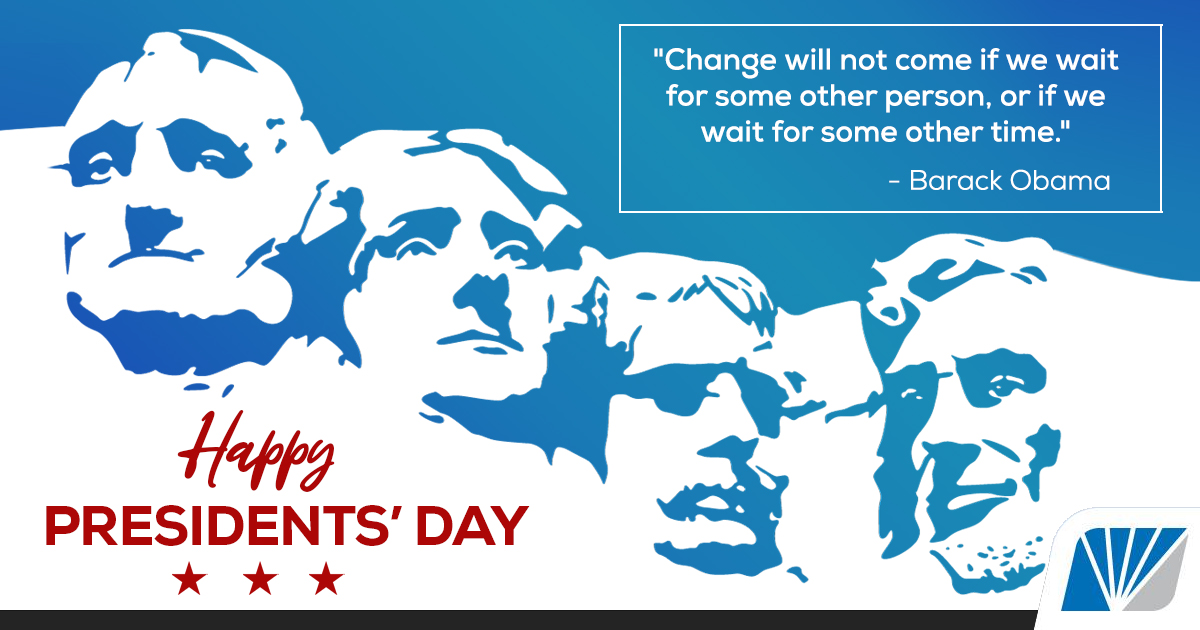 All branches are closed today in honor of Presidents' Day.