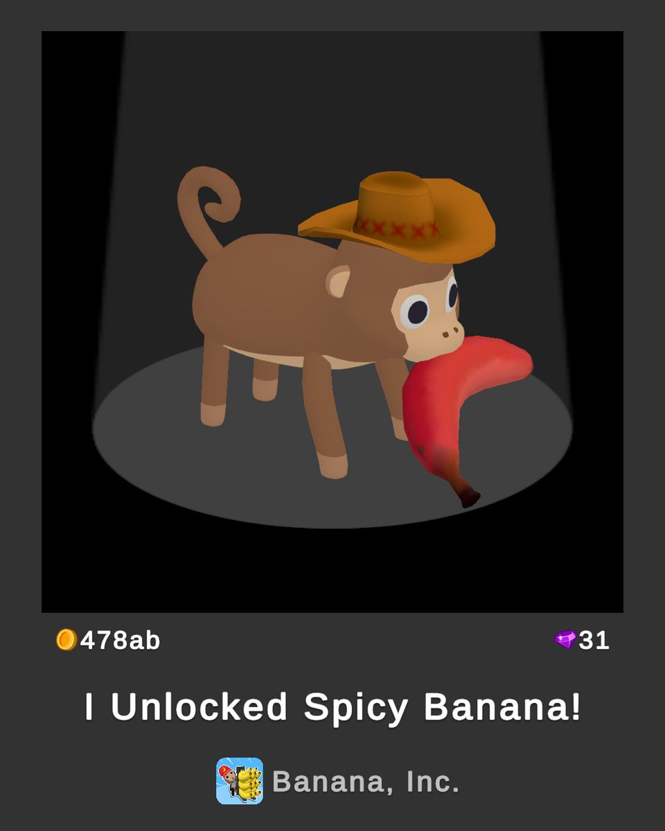 CASBAKER's tweet image. Check out the banana I just unlocked! bananainc.limegames.com