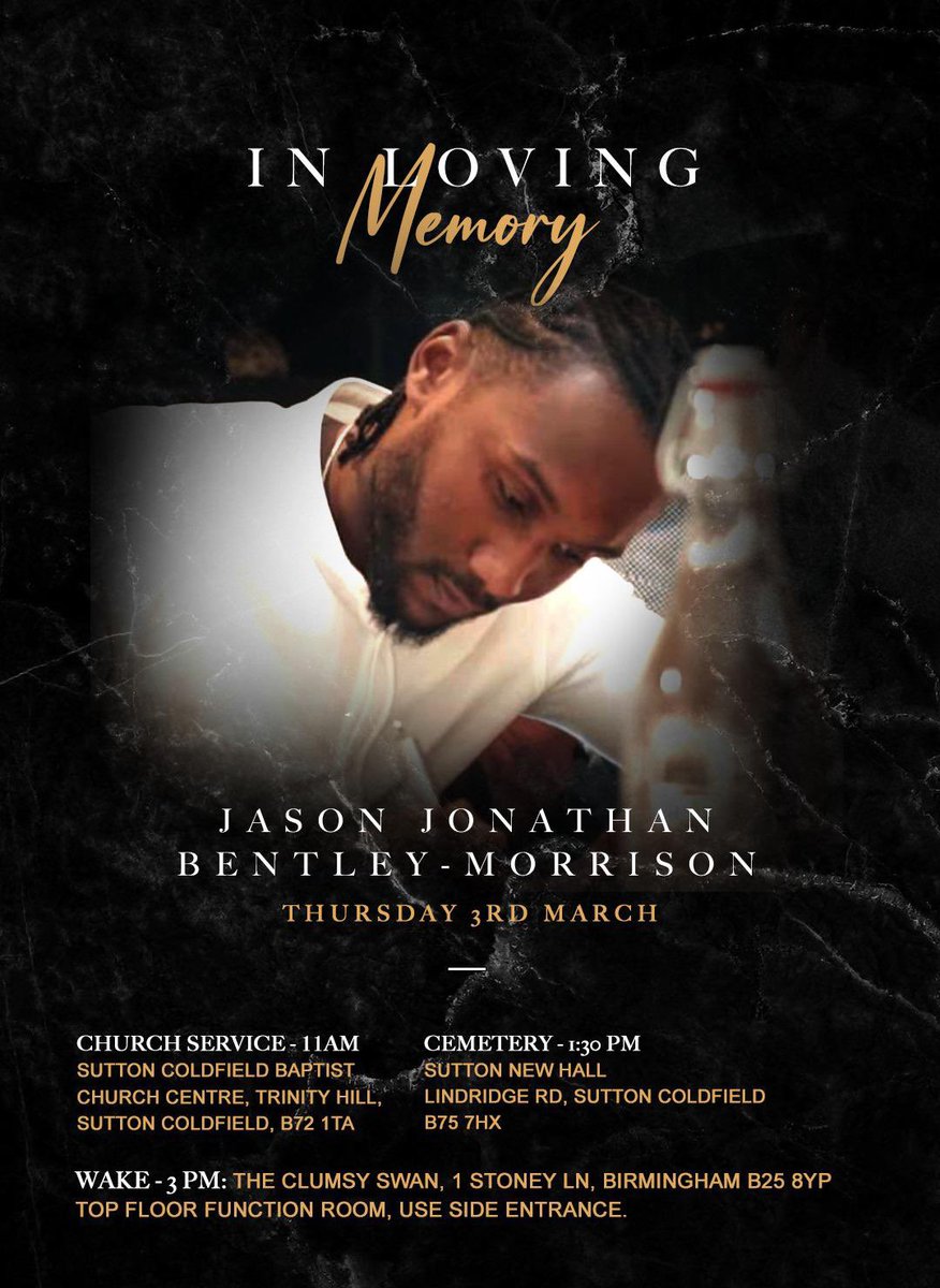 fredsz_'s tweet photo. The time has finally come to lay our brother to rest… March 3rd 2022 please repost and share and let’s get a massive turn out for one of the most special people I’ve ever met in my life…

A true friend… a true brother… a loving son… 💙🕊 https://t.co/0BjA4WAhln