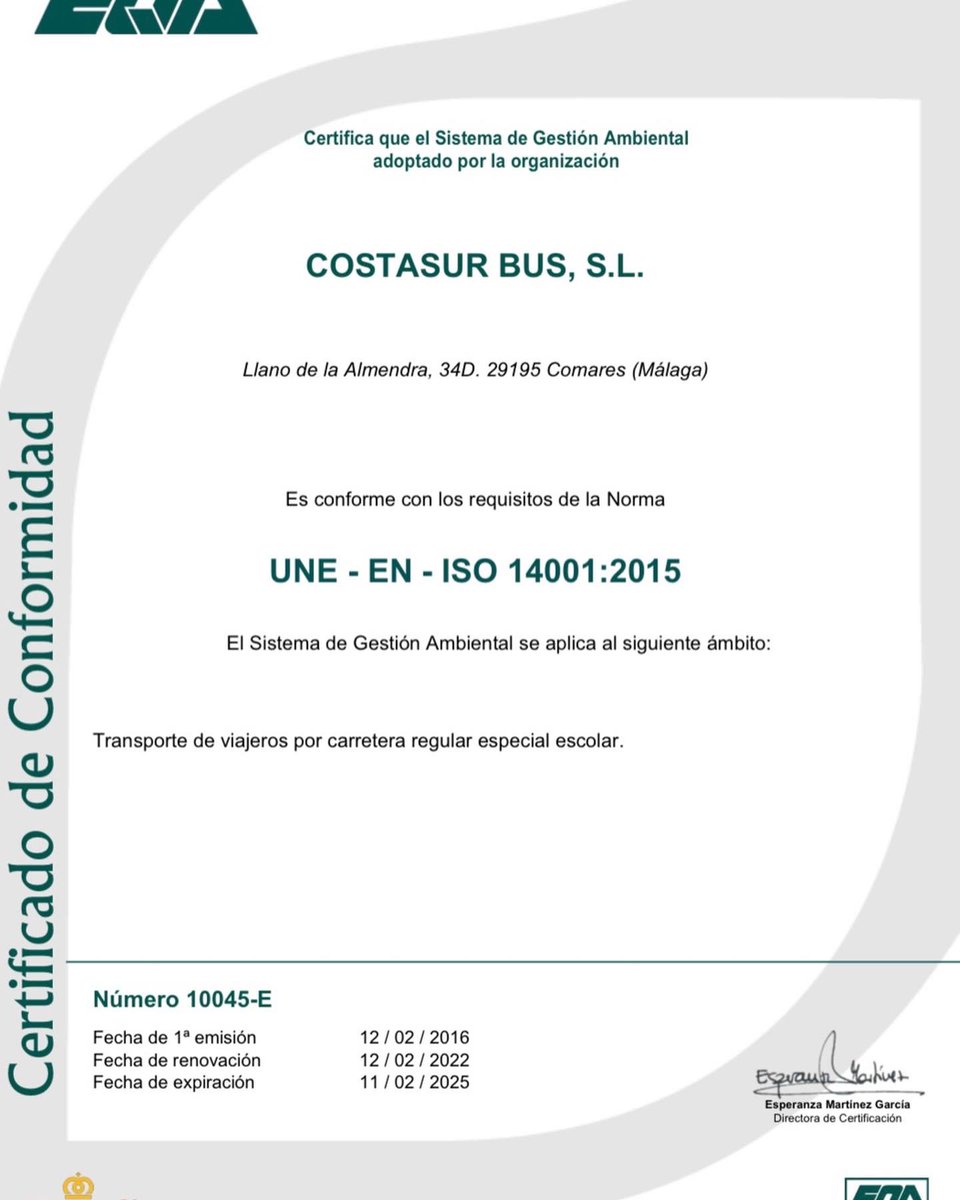 COSTASURBUS's tweet photo. Mejorando para ti cada día, el orden hace que todo fluya mejor.

Renovamos nuestro compromiso con el sistema de calidad y medio ambiente.

#calidad 
#eligeseguridad 
#cercadeti
@COSTASURBUS https://t.co/OZ1U4D24Mz