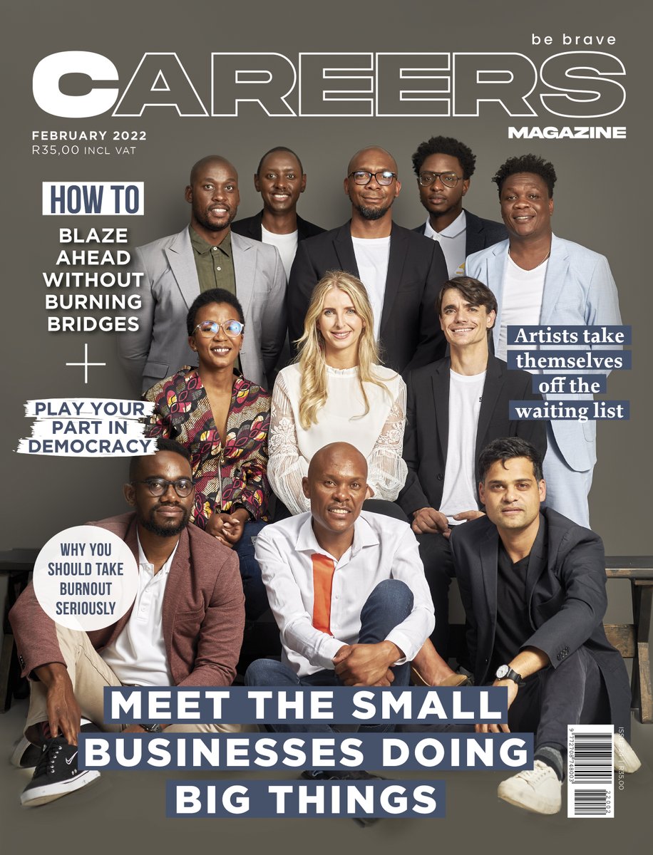 Careers_Mag's tweet photo. Meet the small businesses doing BIG things in the latest issue of #careersmag, and find out how the #MultichoiceAccelerator programme is giving SMMEs a much-needed boost. Issue on sale at Clicks, Shoprite, Spar, Woolworths, Van Schaik bookstores and Magzter. https://t.co/sdWkt6FFSU