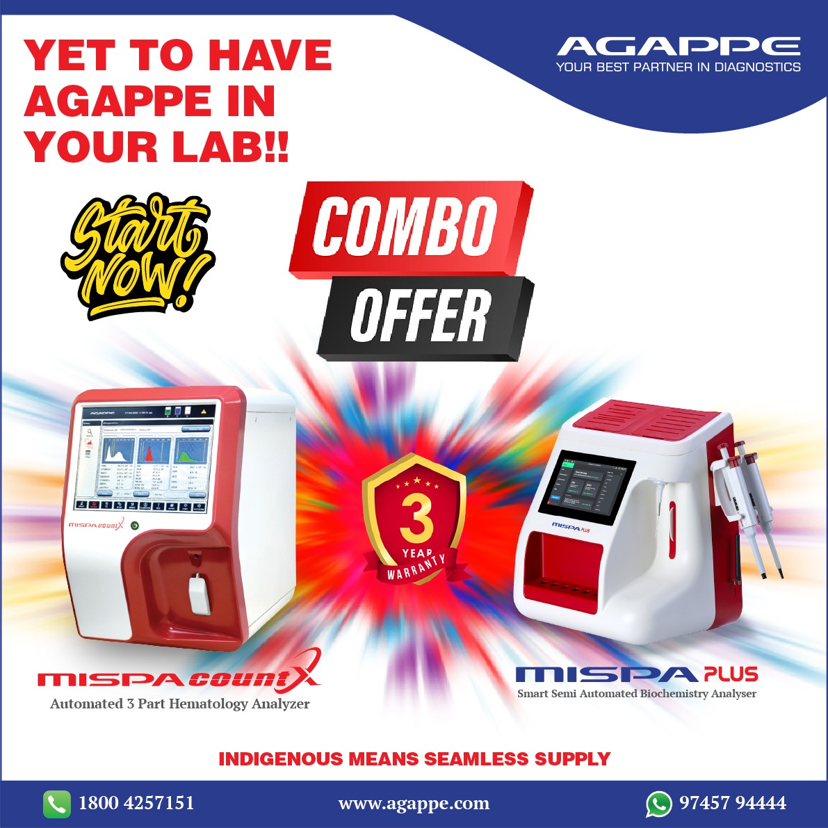 agappeltd's tweet image. COMBO OFFER...

Grab the best deal now!!!

#hematologyanalyzer #clicnicalchemistry #biochemistryanalyzer #mispa #agappe
