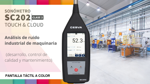 cesva's tweet photo. El #sonòmetre #SC202 Classe 2 és un instrument ideal per a la mesura, l'anàlisi i el control del #soroll produït per maquinària dins d'un entorn laboral.
https://t.co/yAS8MPB7aT
#CESVA #acústica #prl #prevención https://t.co/10lTirTjr9