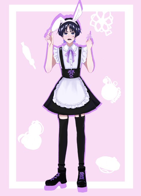 望まぬメイド服着せられたスカラマシュ君 