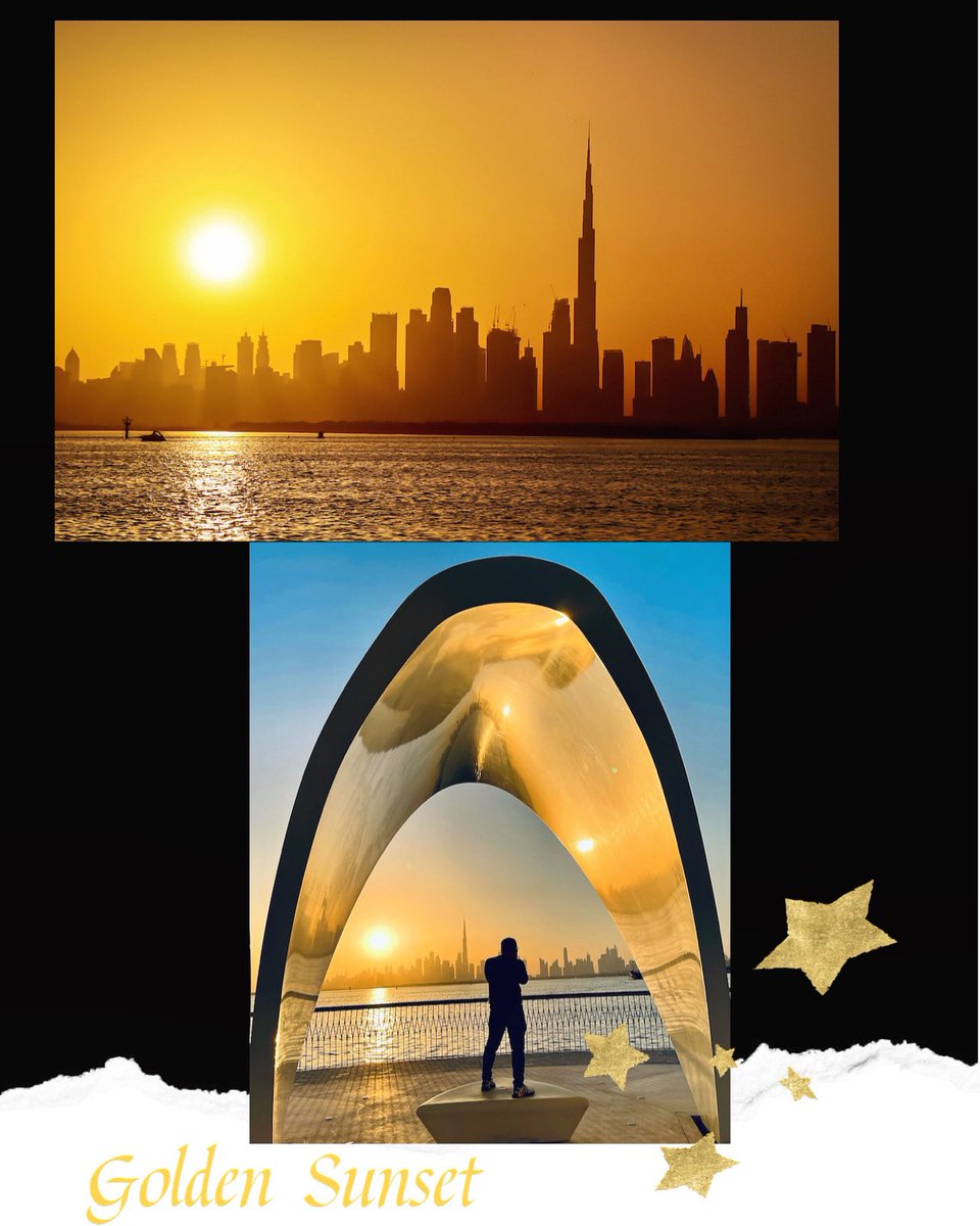 MikeGarcia08's tweet photo. Golden Sunset in Dubai over #dubaidowntown #burjkhalifa #dubaicreekharbor https://t.co/RLRaPMefOs