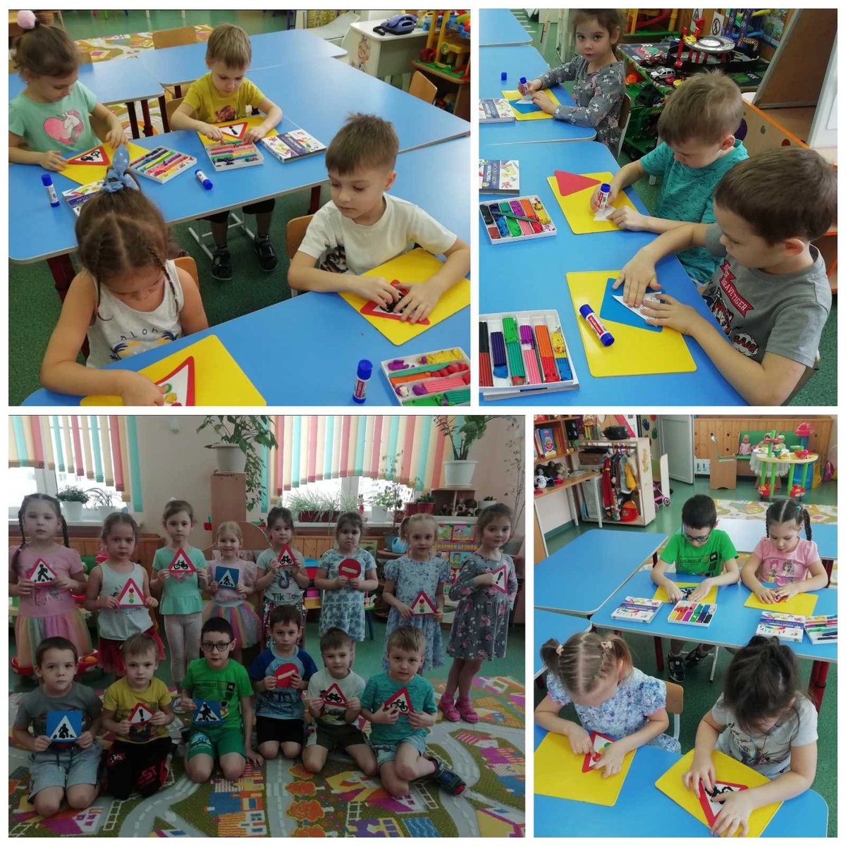 Несмотря на то, что первыми учителями ребёнка становятся родители, важнейшую роль в обучении детей занимают воспитатели. Разнообразные виды деятельности помогают детям лучше усваивать ПДД❗ Ребята группы "Почемучки" изготовили дорожные знаки в технике пластилинография🤗