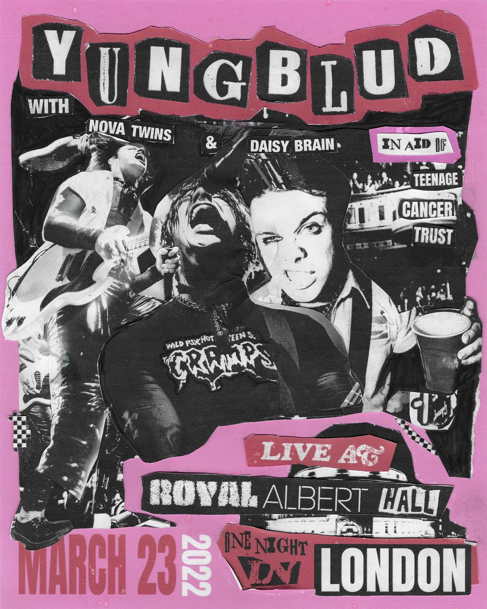 yungblud's tweet photo. WE’RE PLAYIN THE FOOKIN ALBERT HALL!!! 🇬🇧 this is gonna be so mental. this is gonna be the only show in the uk for a while, it’s all for charity and for an incredible cause. tix onsale Friday. don’t sleep. tell yer mates 🖤 @TeenageCancer https://t.co/Ye5UYVDYxI https://t.co/XW2exId5kI