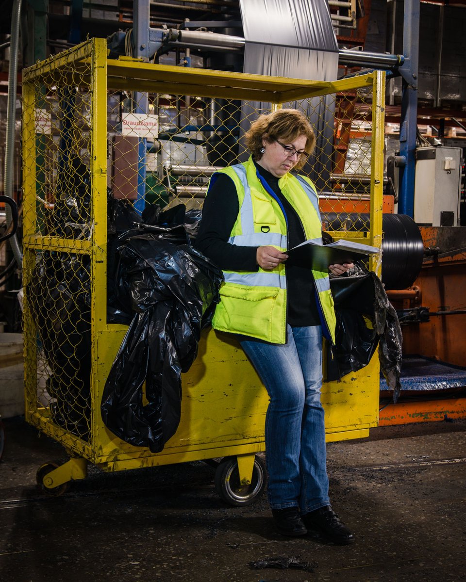 Vilma - quality control manager.

Unpublished #archive #photographs from my LDPE (Low-density polyethylene) #project about #plastic waste #recycling processes and people behind them.