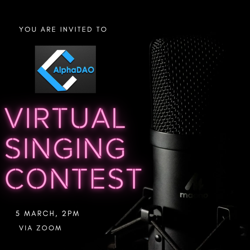 AlphaDao2021's tweet photo. Prizes for our FIRST EVER Singing Contest 
1st winner - 80 USDT
2nd winner - 60 USDT
3rd winner - 30 USDT

Come &amp; join us on 5th March -  https://t.co/6gwwv0oID9

#singing #DAO #GameFi #talents #P2EGame #Competition #NFTGame https://t.co/ydltW0Ml5x