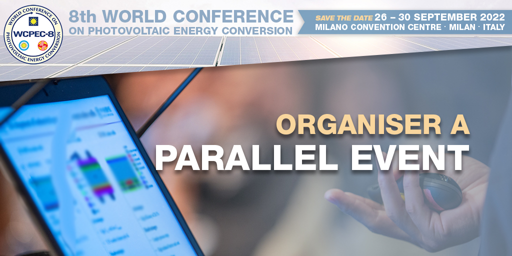 EUPVSEC's tweet photo. Call for Parallel Events open!
The events offer a deep insight into specific PV topics and the latest trends.
Play an active part in the WPCEC-8 and share your expertise with fellow PV enthusiasts.
ποΈ https://t.co/BmdH5MiQNG
#WCPEC #parallelevents https://t.co/wJlB3Y0mxI