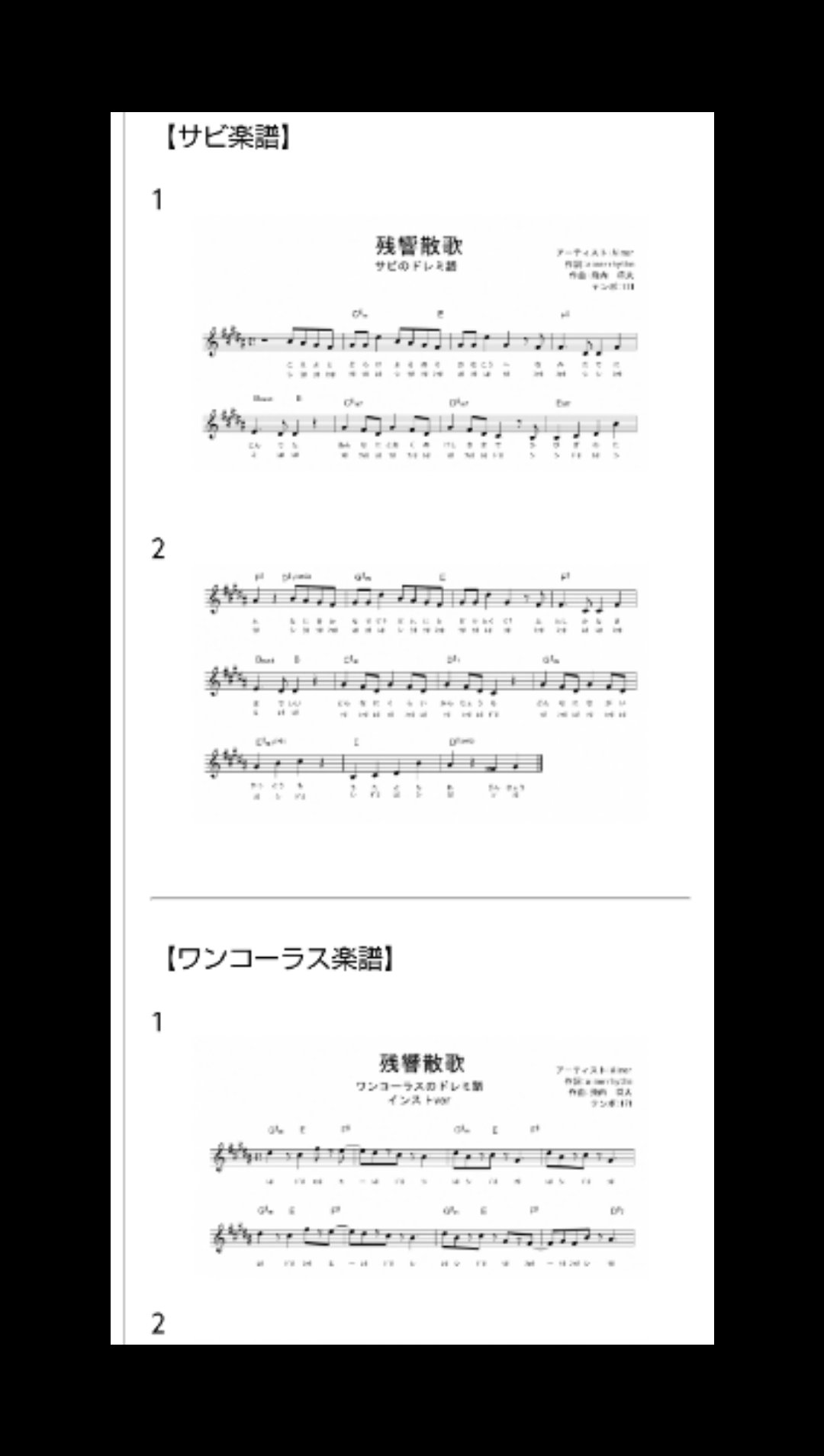 ギターワサビト ギターメロディ楽譜 Guitarwasabi Twitter