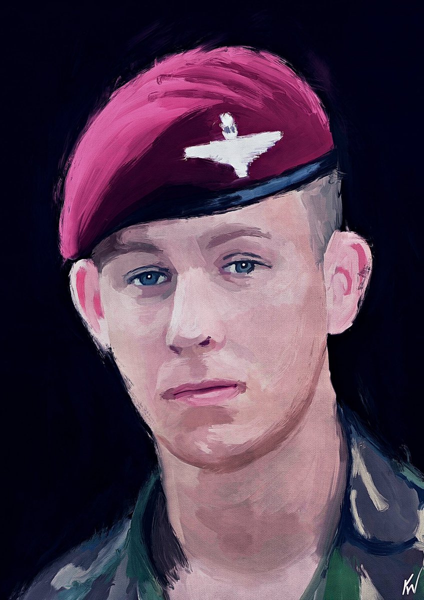 Next portrait requested by a friend of Private Daniel Gamble The Parachute Regiment (2 PARA) fell on Sunday 8 June 2008 in Afghanistan. kevwills.co.uk crowdfunder.co.uk/p/the-fallen-o… @2PARA_HQ @PRA_Airborne @TheParachuteReg #Afghanistan #weshallrememberthem #theparas