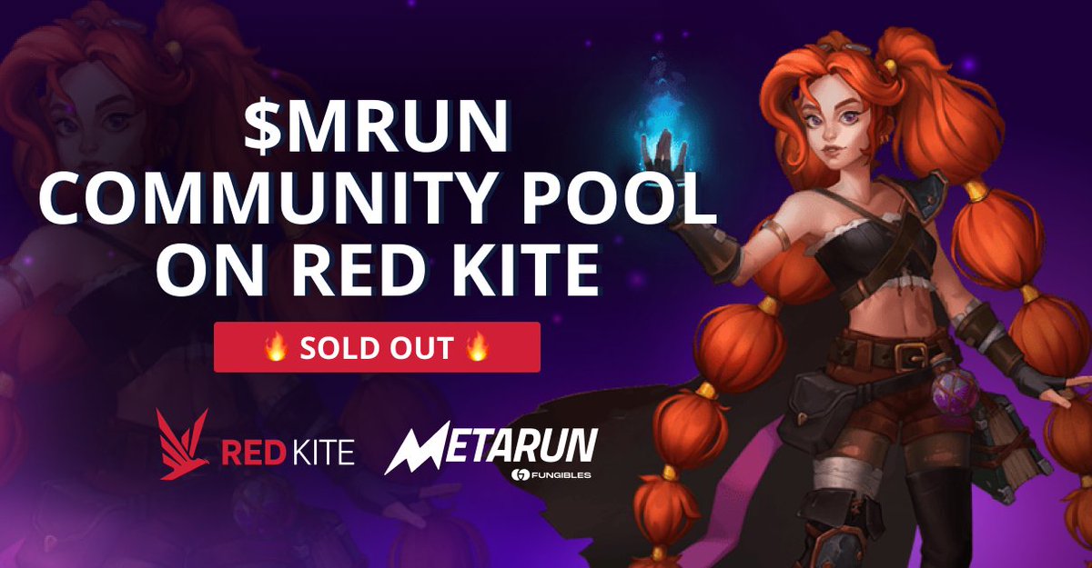 redkitepad's tweet photo. 🥳Such an incredible IDO and Community pool! 

💯@MetarunGame $MRUN is sold out!

🎇Congratulations to everyone who purchased $MRUN

🗣️Listing time &amp; Claiming time will be announced soon so stay tuned: https://t.co/Zkxm3RFRtZ 

$PKF #RedKite https://t.co/8E9dWJLJvy