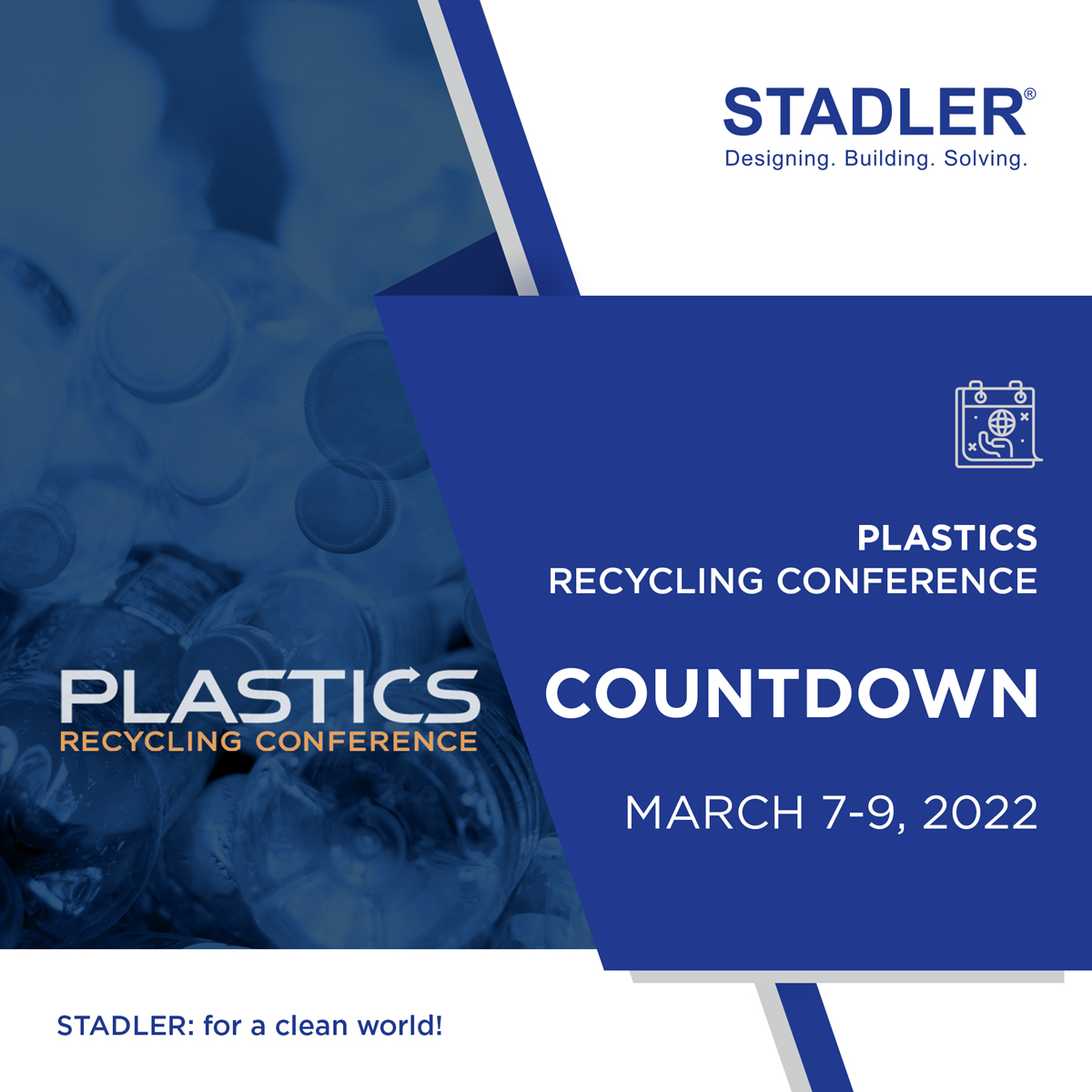 The countdown has begun!

Only 2 weeks until the Plastics Recycling Conference USA starts!

STADLER America is looking forward to your visit.

#stadler #stadleramerica #Plastic #recyclingconference #recycling #waste #wastesorting #wastesortingplants #environment