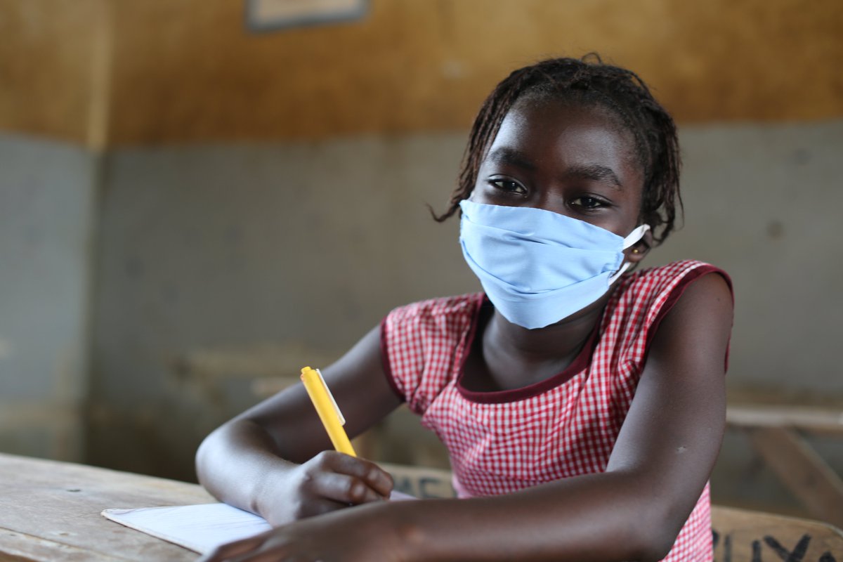 Young Marie Sesay sits attentively in class at Baptist Primary School in Grafton.  She looks forward to another great week of learning and taking a step closer to realising her dreams of becoming a doctor. 

#Reimagine quality education for every child.