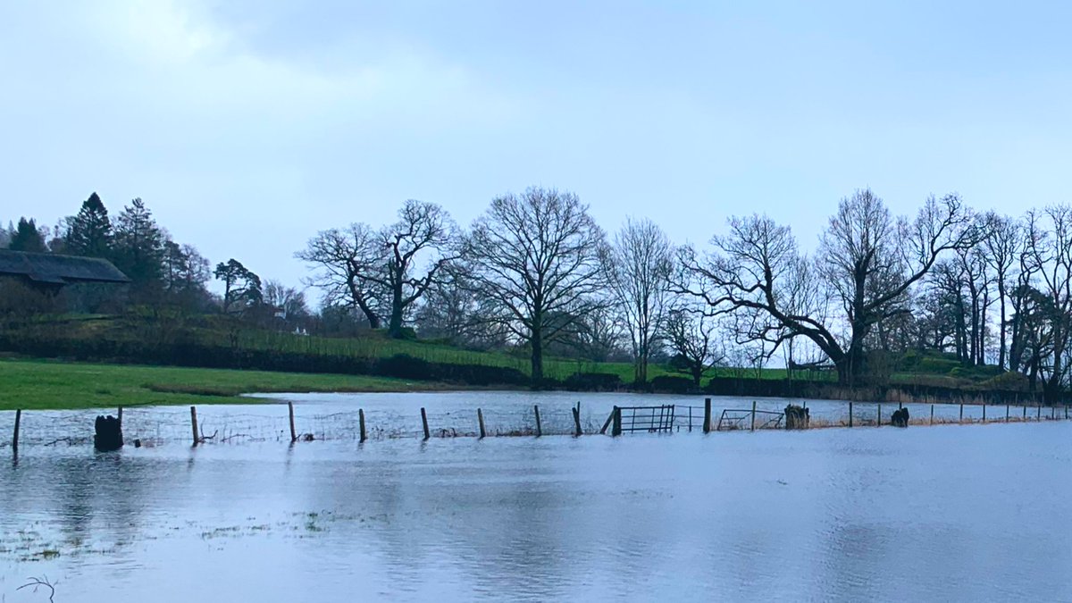 Water, water everywhere.. #floods 💦 #StormFranklin 💧but today level is dropping &amp; the sun out #LakeDistrict #landscape #photo #StormHour 🐑