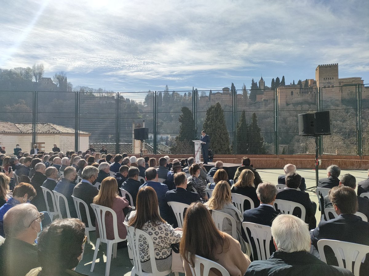 CGE_Granada's tweet photo. El presidente de la @CGE_Granada y @CCGranada, Gerardo Cuerva, asegura que, sin conexiones, "Granada está frenada, limitada, lastrada". https://t.co/fn3pfJtxhc