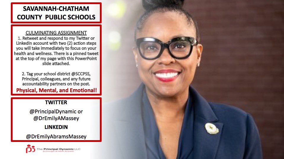 PrincipalDynami's tweet photo. The Health and Wellness Imperative!  Thank YOU Savannah-Chatham County School System for the opportunity to address 4000 dynamic educators! @SCCPSS #PhysicalMentalEmotional @PrincipalDynami https://t.co/0LV69NhulS