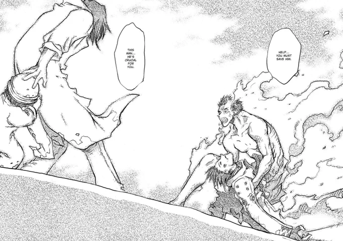 Knives is now the one protecting Vash i'm- DESPITE EVERYTHING THAT HAPPENS BETWEEN THESE TWO THEY'RE STILL BROTHERS 