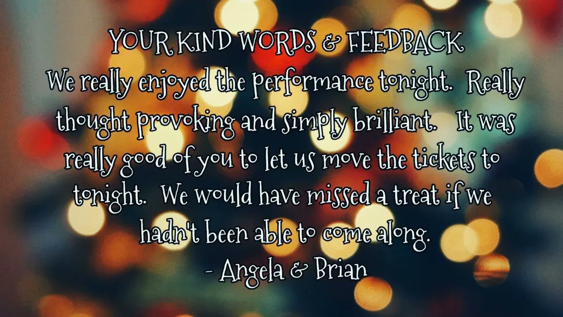 AlexPlayersSE7's tweet photo. Here are a couple of lovely messages we received from audience members... 🥰 #RulesForLiving #feelingthelove https://t.co/RiKKhXTTp6