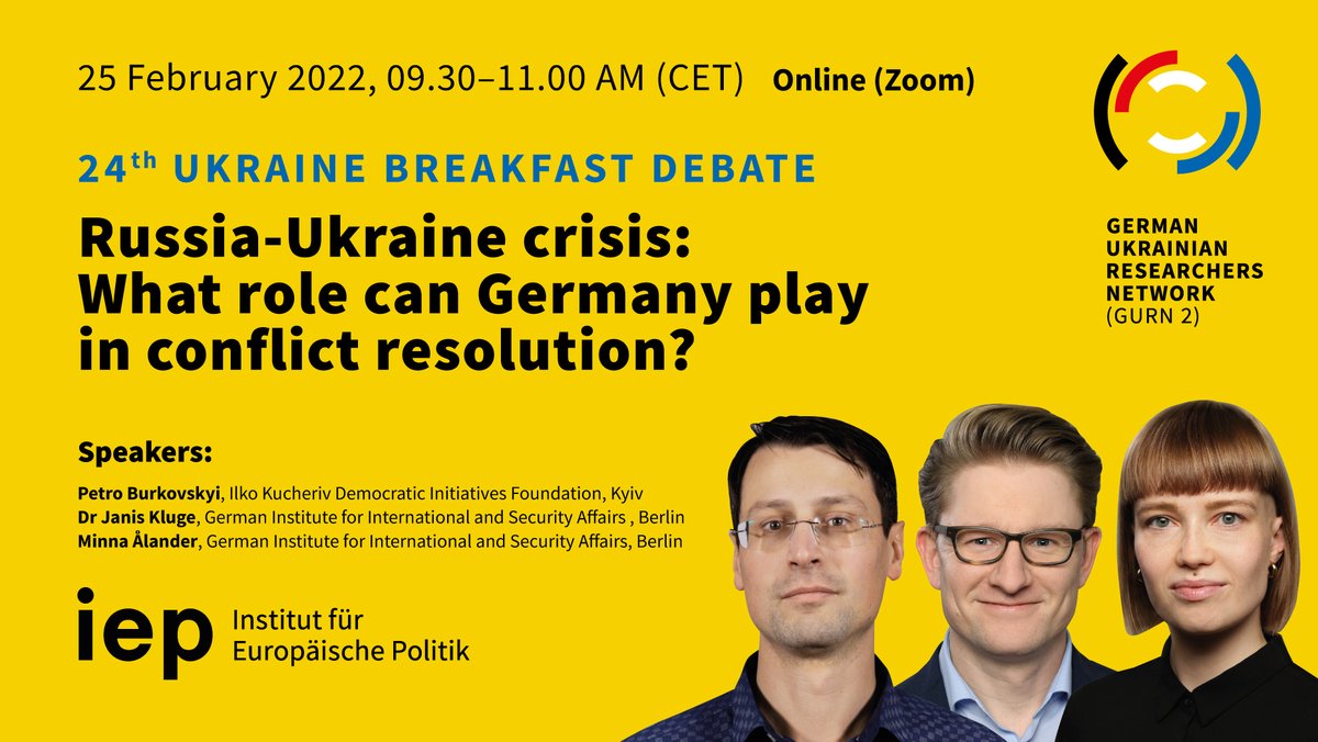 UkraineMEMO's tweet photo. The new wave of #RussianAggression against #Ukraine, is putting German-Ukrainian relations to a serious test. At the 24th #UkraineBreakfastDebate, we would like to discuss Germany’s role in conflict resolution and look at ways to mend and sustain German-Ukrainian relations. 👇 https://t.co/34ypuB8f7S