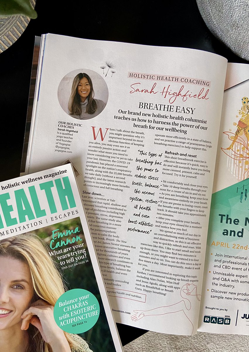 SarahHighfield's tweet photo. My first column in Natural Health Magazine (@Natural_Mag) is out now!
โ๏ธ Iโm so excited to be part of the editorial team at #NaturalHealthMagazine, & canโt wait to share more of my columns.
#Yogagise #YogagiseLifestyle #NaturalHealthMagazineUK #HealthJournalist #Journo #Writer https://t.co/gStnvh0Nxv