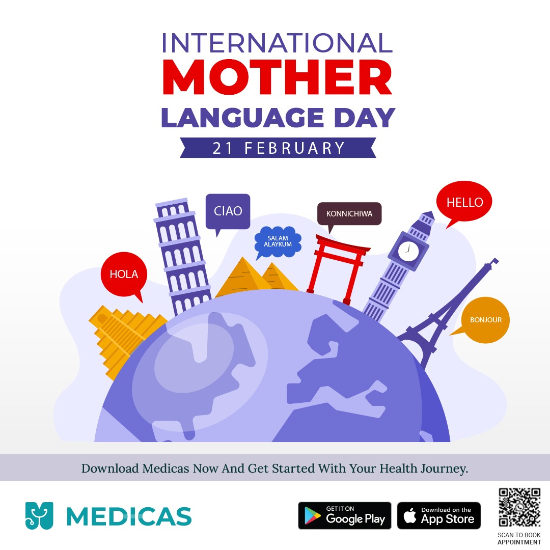 medicashealth's tweet photo. We connect with our roots through language. Medicas wishes everyone International Mother Language Day.
#InternationalMotherLanguageDay
#Medicas #Medicasapp #telehealthcare https://t.co/cAc4UfUTcX
