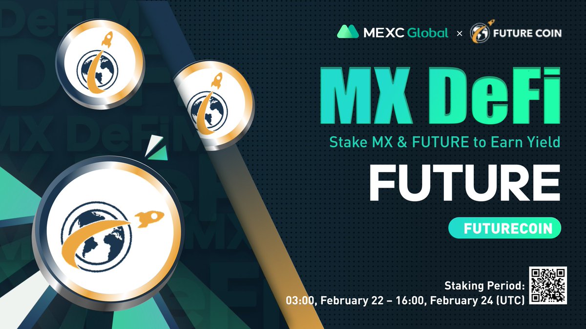 MEXC_Builders's tweet photo. MEXC will launch a session of MX DeFi with @efuturecoin $FUTURE 🔥
🔨Stake $MX and $FUTURE to earn liquidity yield on $FUTURE ➡️ https://t.co/t6MxBdylZd
⏰Staking Period: 03:00 Feb 22 - 16:00 Feb 24 (UTC)
Details: https://t.co/GiApNZKb2H
#efuturecoin #MEXCGlobal #MXDeFi https://t.co/3qIHR7b19w