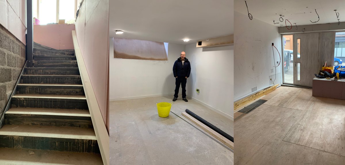 firstpsychology's tweet photo. Prof. Ewan Gillon enjoyed checking out progress on our new Polwarth centre at the weekend. Things are coming along nicely and we can't wait to welcome our practitioners and clients next month when we open!
#Psychology #edinburgh #therapycentre https://t.co/oJegLO52Rd