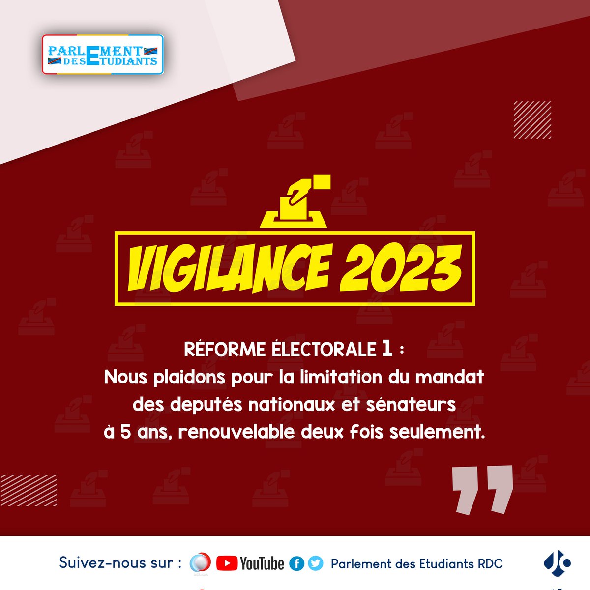 PECRDC's tweet photo. Le Renouvellement de la classe politique , l'alternance et le rajeunissement de la classe politique  ne sont  possibles que  par la limitation systématique du mandat électif.
@AssembleeN_RDC @cenirdc @Icone_Carbone @JeanClaudekat2 @MariusMihigo @NembalembaJun @PatrickKabeng12 https://t.co/CXuSn8luur