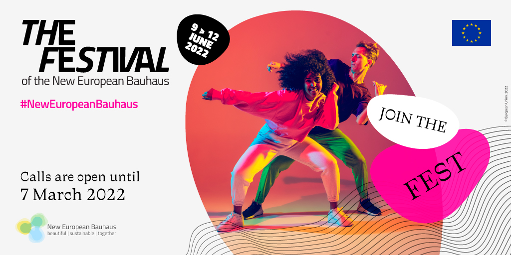 EUScienceInnov's tweet photo. 🆕 We are all in this together! 🇪🇺

📢Are you an artist, collective, or cultural organisation? 🤸🎨🎭🎷

🙌Join the #NewEuropeanBauhaus Festival &amp; showcase your art pieces/performances in Brussels from 9 to 12 June.

💡Wondering how? Find out more today!
👉https://t.co/Hu4Hu8QxQr https://t.co/EElThRILKf