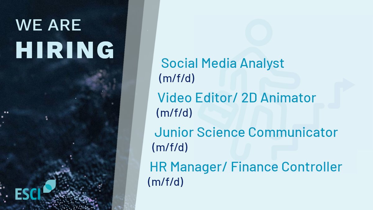 We're looking for new team members to help us communicate science to society!
Find more info here 👉 fal.cn/3mkrC

We're looking forward to receiving your application latest by March 1st 🙃

#ScicommJobs #WisskommJobs #Jobs