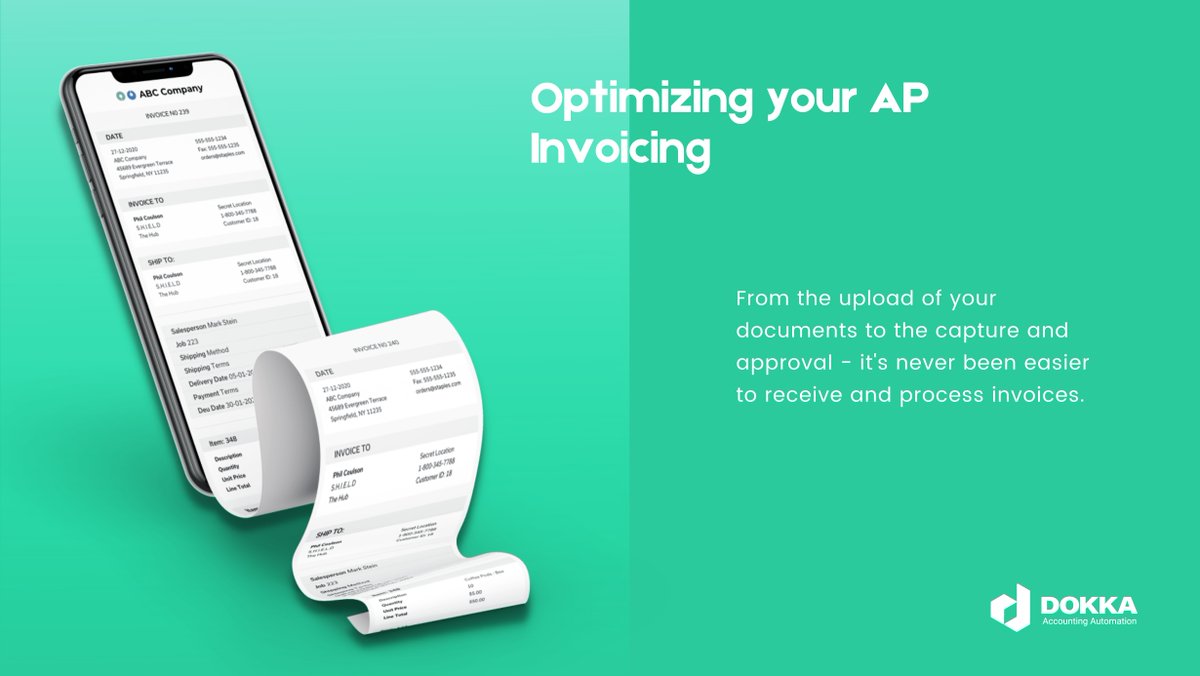 dokkame's tweet image. Automating your accounts payable process means fewer errors, more time, and better visibility. 

#invoicingautomation #automatedinvoiceprocessing #invoiceprocessingsoftware #invoiceautomationsoftware #billingautomation #invoiceautomationsolution