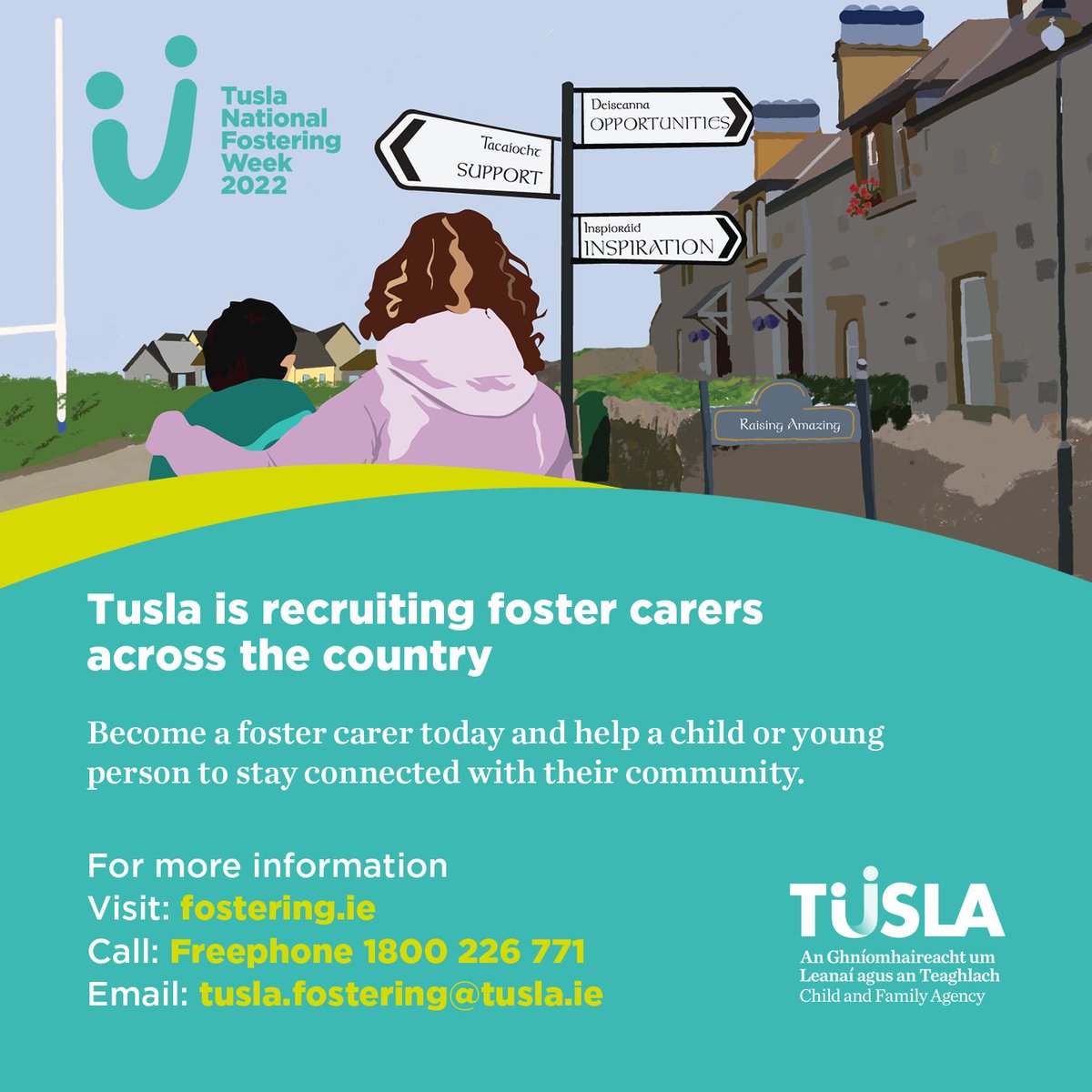 CypscIrl's tweet photo. Today marks the start of @tusla National Fostering Week 21st-27th Feb.  Visit https://t.co/cBNxCUWaB9 for more info #RaisingAmazing https://t.co/DaaxnzCtwK