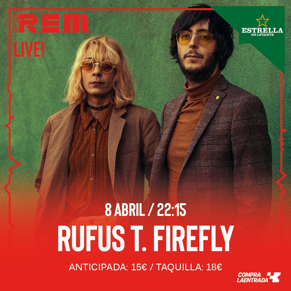 Si decimos que <a href="/_RufusTFirefly_/">Rufus T. Firefly</a> son parte la familia de #SalaREM no estamos exagerando. Estuvieron en nuestra primera noche de conciertos y eso no se olvida. El 8 de abril regresan.

Entradas en nuestra web bit.ly/3BA5Sr2
