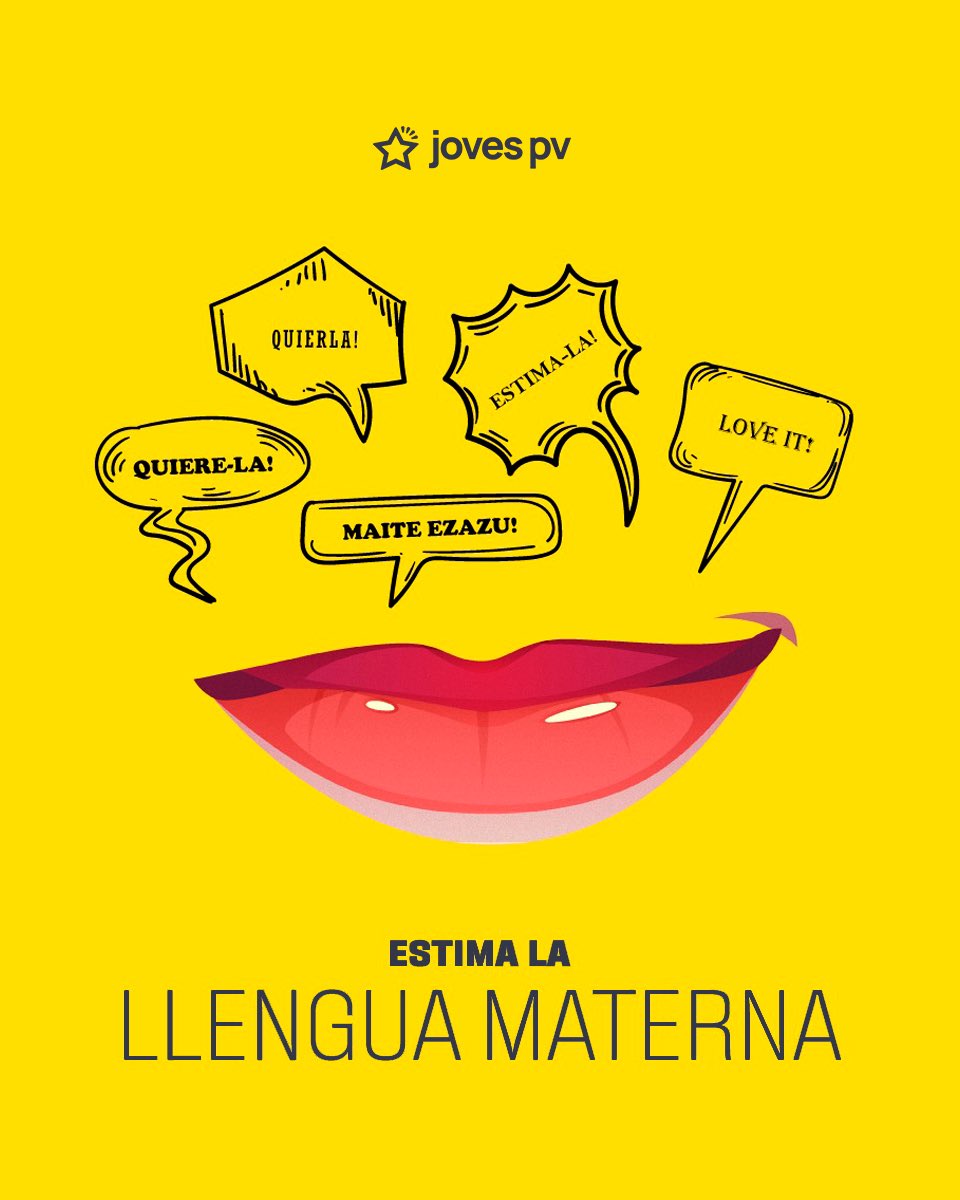 Bon dia a totes, especialment a qui cada dia ens expressem en la nostra llengua materna👅

🗣Calen mesures en l'àmbit de l'educació, la cultura, la política, els continguts audiovisuals per protegir les llengües minoritzades 

Les valencianes ens estimem les nostres llengües 🧡