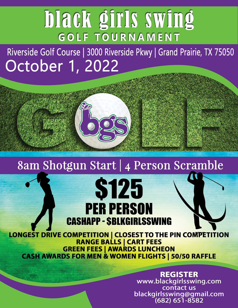 #BlackGirlsSwing Golf Tournament on Saturday, October 1, 2022 #blackgolfers #golfswing #lovegolf #golftournament #blackwomenplaygolf #dfwgolf #diversityingolf #golf blackgirlsswing.com