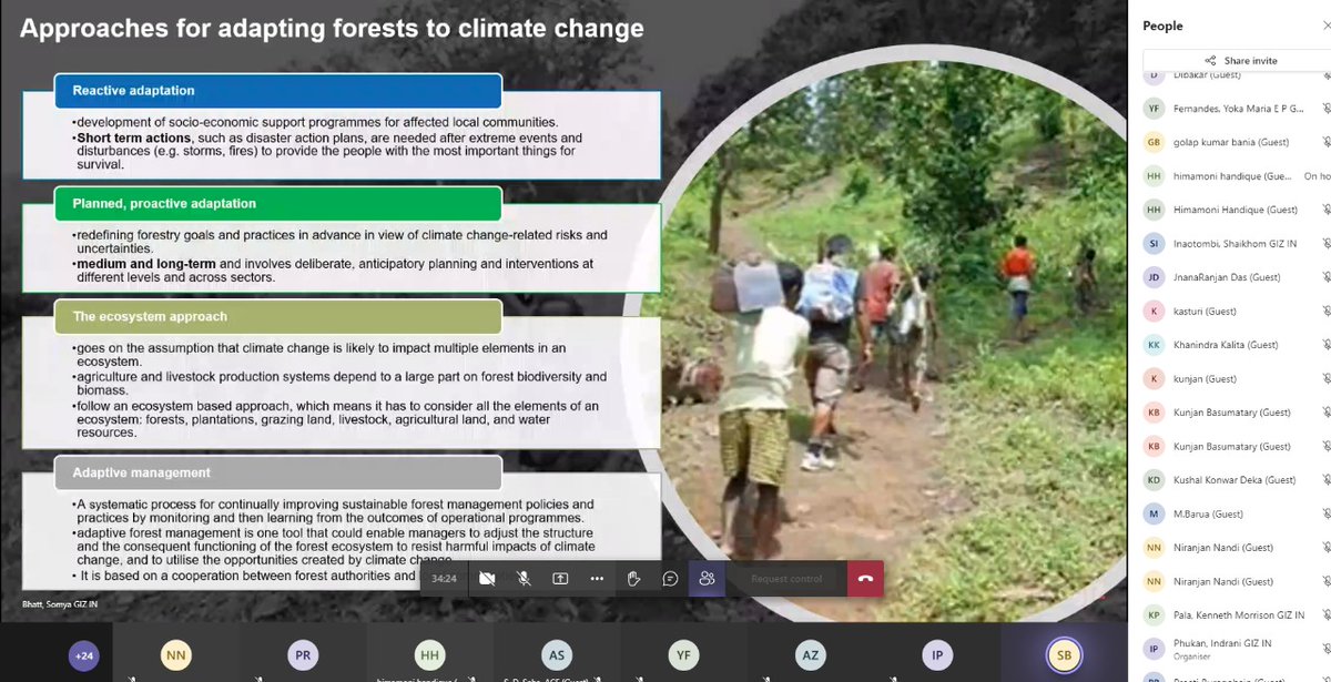 Assamforestryr1's tweet photo. Climate Change adaptation options in forestry by Ms Somya Bhatt at @giz_india @assamforest . #ClimateChange  @moefcc @kaziranga @byadavbjp @himantabiswa @ParimalSuklaba1 @AFS_Assam @assamforest
@mygovassam @SDG2030 @Accmsociety #ActForWetlands https://t.co/1xoO2jgUTa