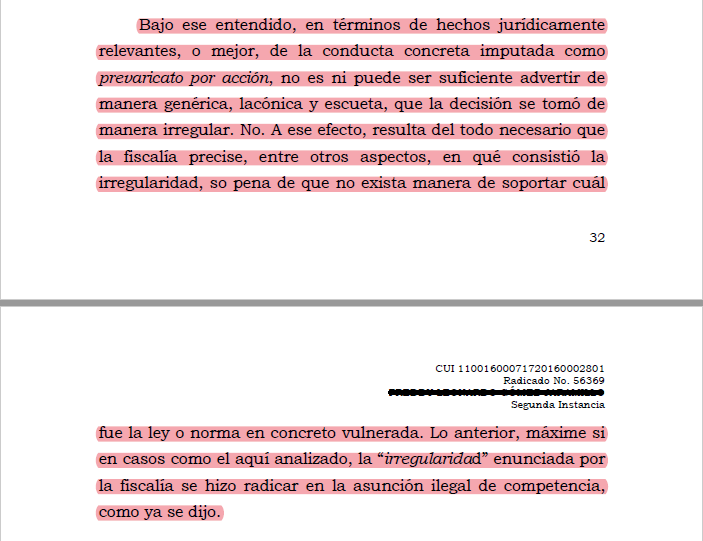 Melovides's tweet photo. En términos del delito atribuido, prevaricato por acción, el aspecto fáctico no puede ser genérico, lacónico y escueto, que la decisión de se tomó de manera irregular. Lo reprochado fue decidir un asunto sin competencia. Abuso de función pública. https://t.co/wat7gifGYI https://t.co/QQnpQaPfRm