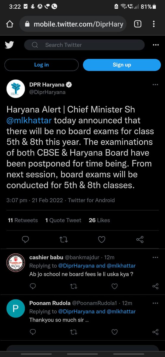 ShwetaVM_tweets's tweet image. Concern remains unaddressed as children will still have to face boards in class 5 &amp;amp; 8 We need a solution for all the children in Haryana not just the students of class 8 this year #NoBoardsForJuniorClasses
#noboardseverforclass5and8 @cmohry @chkanwarpal @PMOIndia @EduMinOfIndia