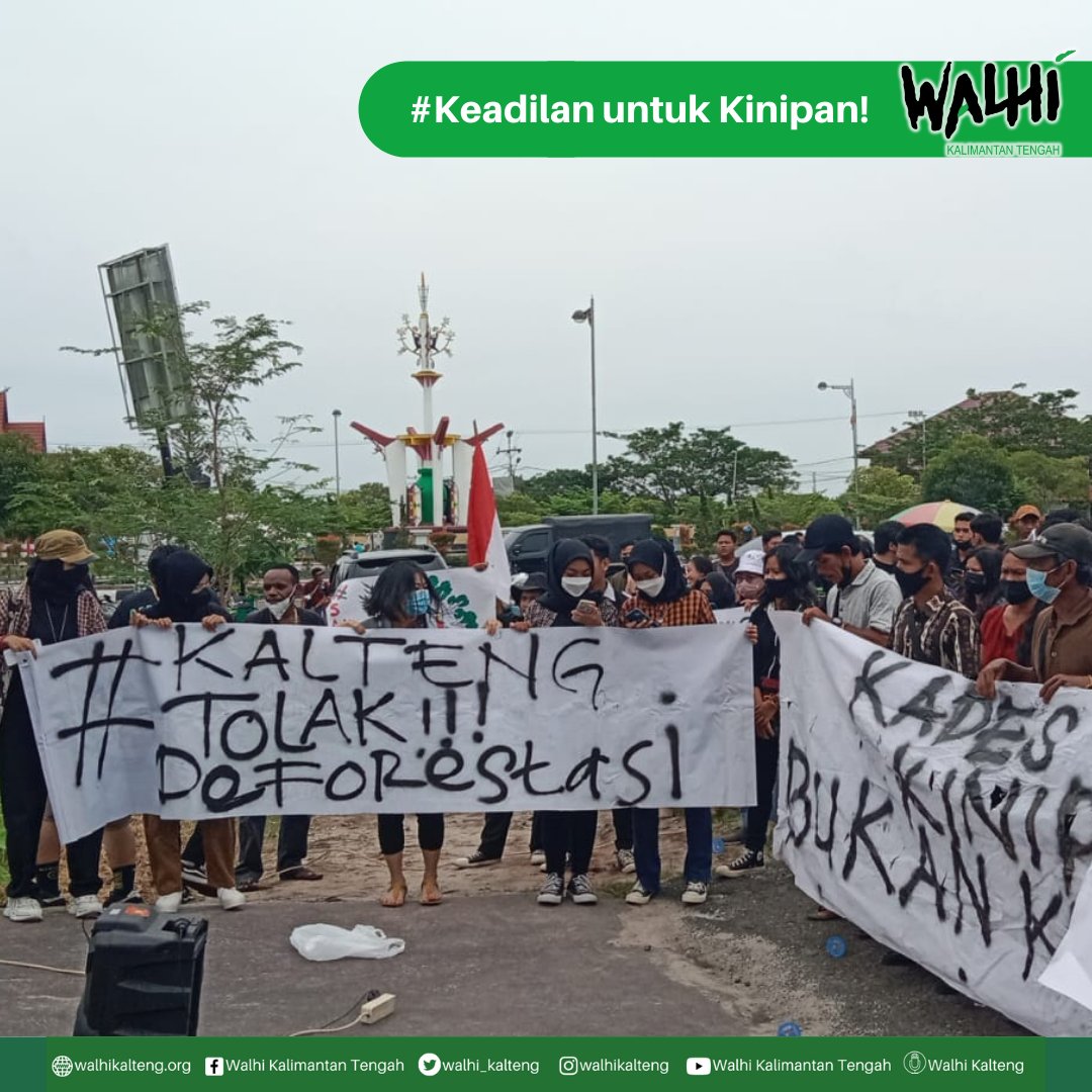 walhi_kalteng's tweet photo. Aksi Gerakan Solidaritas untuk Kinipan mengiringi Sidang Keempat dengan Agenda Putusan Sela Perkara Kades Kinipan 💪

#SAVEKinipan #KeadilanuntukKinipan #SelamatkanHutanKinipan #BebaskanKadesKinipan #HentikanPTSMLBabatHutanKinipan #WalhiKalteng #KaltengTolakDeforestasi https://t.co/krguRxwmqT
